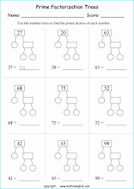 Prime Factorization Tree Worksheet Elegant Use The Prime Factor Trees To Determine Which Prime In 2020 Prime Factorization Prime Factorization Worksheet Prime Numbers