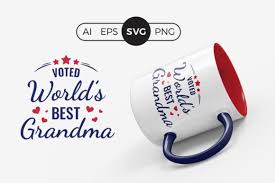 Download Voted Worlds Best Grandma Svg Quote Graphic By Dtcreativelab Creative Fabrica