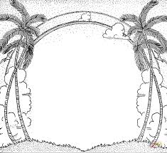 Folhas De Coqueiro Para Colorir Clip Art Library