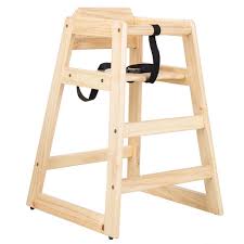 Lancaster Table Seating Ready To Assemble Stacking Restaurant Wood High Chair With Natural Finish Wood High Chairs Wooden High Chairs Baby High Chair