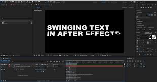 Use expressions to create motion graphics. Swinging Text Animation In Adobe After Effects Bluefx