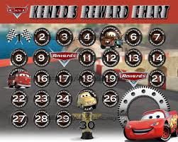 Personalized Disney Cars Reward Chart Digital By