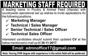Prepare your cv or application details for netsa trading plc job vacancy 2021. Marketing Staff Jobs In Poultry Animal Feed Company 2017 2021 Job Advertisement Pakistan