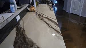 Metallic Marble Epoxy Kitchen Flooring And Countertops In Houston Texas Kitchen Flooring Countertops Concrete Decor