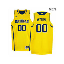 On the inside it has the nike elite logo and the outside that's visible below has a block m on it. Men S Michigan Wolverines 3 Xavier Simpson Authentic Royal Basketball Jersey