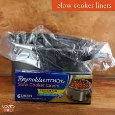 Baking foil as a slow cooker liner. Slow Cooker Liners Cooksinfo
