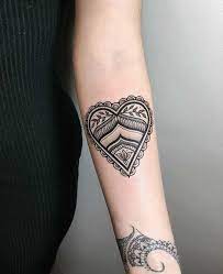 In most cases, a heart tattoo is either red or black. Lace Heart Tattoo By Matt Stopps Tattoogrid Net