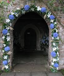 It should be welcoming, clean and informative. A Welcoming Entrance Church Wedding Decorations