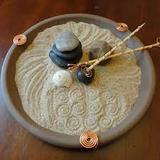 Tabletop Zen Garden Chocolate Brown Tabletop Zen Garden Miniature Zen Garden Zen Garden
