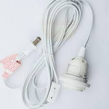 Lantern Pendant Light Cord Kit Single Socket 11 White