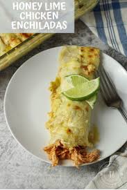 Honey Lime Enchiladas Are A Simple Chicken Enchilada Recipe Seasoned With Lime Honey Chili Powder Smot In 2020 Honey Lime Enchiladas Honey Lime Chicken Lime Chicken