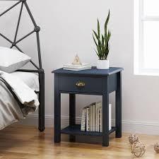 Traditional Dark Blue Wooden Accent Table Pier 1 Imports Wooden Accent Table Accent Side Table Side Table With Drawer