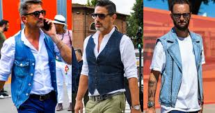 10+ Vintage Denim Vest Outfit Ideas for Men This Summer