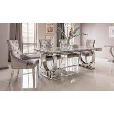From rattan table and chairs to wooden garden table and chairs in contemporary and traditional designs find the perfect set for your space. Arianna Dining Set Grey 6 Belvedere Chairs Rite Price