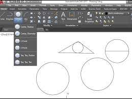 How To Draw Circle In Autocad - Youtube