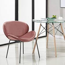 Boasting tastefully tapered legs and entirely upholstered in sumptuously soft velvet, it can be suited to any space. With Metal Chair Legs Blue Eggree Dining Chairs Vintage Velvet Armchairs Accent Chairs For Living Room Bedroom Kitchen Dining Chairs Home Kitchen