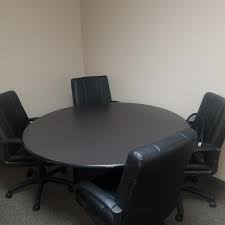 Sized to seat four people, this round table is an ideal option for cozy kitchen breakfast nooks or office break rooms. Best Round Conference Room Table W Chairs For Sale In Frisco Texas For 2021