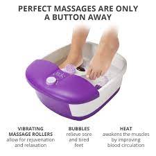 Sensio Foot Spa Massager Bath Pamper Your Feet With Heat Bubbles And Massaging Tools All In One Home Salon Therapeut Massage Tools Foot Spa Pedicure Set