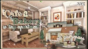 | bloxburg speed build (31k). Bloxburg Cafe And Bakery With Tiny Apartment No Gamepass Speedbuild Youtube