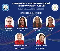 Campionatul European de Scrimă pentru cadeți și Juniori, 2025 Astăzi,  23.02.2025, de la ora 13:15 (ora locală), vor intra în competiție  sportivele de la sabie feminin individual. Mult succes! Rezultate aici:  https://www.fencingtimelive.com/tournaments ...