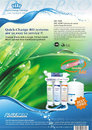 And a good rule of thumb is to change the postfilter annually. Purepro Quick Change Reverse Osmosis Water Filter Systems