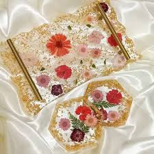 Shop our best selection of silk flowers to reflect your style and inspire your home. Handmade Resin Tray And Coaster In 2021 Resin Crafts Diy Resin Crafts Pressed Flower Crafts