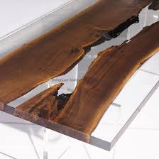 This table boasts a strong rectangular design set on two large pillar legs. China Live Edge Walnut Solid Wood Table Top Natural Wood Table Console Table Butcher Block Kitchen Countertops Epoxy Resin River Table China Wood Slab Diy