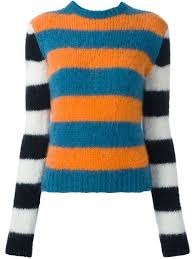 Black And White Striped Sweater Women S Max Mara Orange Blue Black White Striped Sweater Ever Noticed That Some Women Wearing About The Same Thing Jus Sweaters Stripe Sweater Blue Striped Top