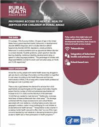 Mental Health Services For Children Policy Brief Csels Ophss Cdc
