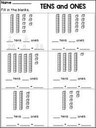 Worksheets for grade 1, module 6, lesson 3. Tens And Ones Worksheet First Grade Preschool Worksheet Gallery