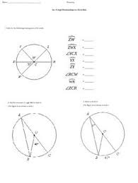 Inscribed Central Angles Arcs In A Circle Circle Graph Equations High School Math