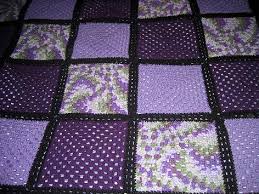 Crochet squares together edge to edge. Purple Passion Bunks Blog