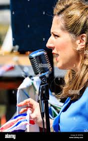 Blonde microphone hi-res stock photography and images