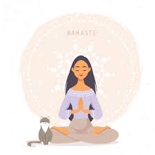 Hand drawn cartoon yoga man, contained at home, dreaming of fresh air. Amazing Cartoon Girl Yoga Lotus Pose Yoga Drawing Yoga Illustration Yoga Cartoon