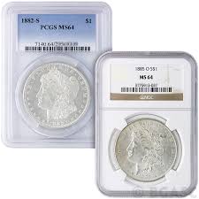 Ms64 Graded Morgan Silver Dollar 1878 1904 Silver Coins Ngc Pcgs