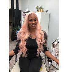 Weave Sew In With Closure Side Part Pink Long With Curls Hairstyles For Black Women Hair Styles Black Girl Pink Hair Black Women Hairstyles