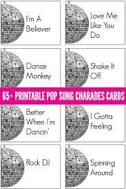 Songs ideas that use a bit of plagiarism Pop Song Charades Ideas Tap Your Toes Move Your Feet And Act It Out