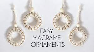 Diy Easy Macrame Christmas Ornaments Macrame For Beginners Macrame Wreath Christmas Wreaths Diy Easy Christmas Ornaments Christmas Tree Decorations Diy