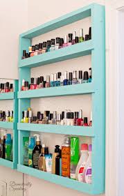7 pretty ways to show off your nail polish collection. Bathroom Storage Nail Polish Shelf Domestically Speaking