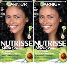 Garnier Hair Color Nutrisse Nourishing Creme, 11 Blackest Black  (Peppercorn) Permanent Hair Dye, 2 Count (Packaging May Vary) : Amazon.sg:  Beauty