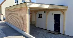 Flachdach Carport Aus Holz Fichte Mit Rhombus Wandelementen Flachdach Carport Aus Holz Fichte Mit Rhombus W Pergola Carport Carport Designs Carport Garage