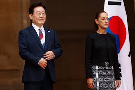 Recibe Sheinbaum al presidente de Corea del Sur para abordar inversiones y nuevos acuerdos