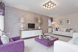 Decorative Shapes Wall Decals On Purple Living Room With Elegant Purple And White Sofa Color Plus Gold S Purple Living Room Living Room Grey Silver Living Room