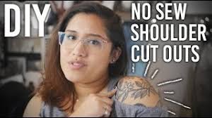 How to No Sew Shoulder Cut-outs : DIY