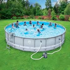 Coleman 22 X 52 Power Steel Frame Above Ground Swimming Pool Set Best Above Ground Pool Backyard Pool Landscaping Swimming Pools