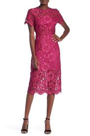 Nsr Lace Short Sleeve Sheath Midi Dress Midi Cocktail Dress Cocktail Dresses With Sleeves Midi Dress With Sleeves