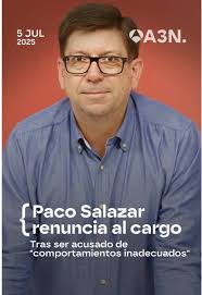 🔴 Paco Salazar renuncia a la Ejecutiva del PSOE y a su cargo en Moncloa  tras ser acusado de “comportamientos inadecuados” 📲 Sigue toda la  #actualidad en antena3noticias.com #Antena3Noticias #Noticias ...