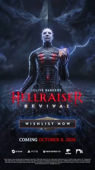 Clive Barker's HELLRAISER: REVIVAL., Releasing October 8 2026. Embark on a  battle for survival against Hell’s armies with a terrifying new story in  the Hellraiser universe in Clive Barker’s ...
