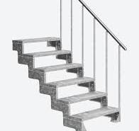 Outdoor staircases in galvanized steel safe access