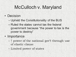 John Marshall Chief Justice Nominated To Supreme Court By John Adams In1801 Marshall Agreed And Upheld Hamilton S Doctrine Of Implied Powers Ppt Download